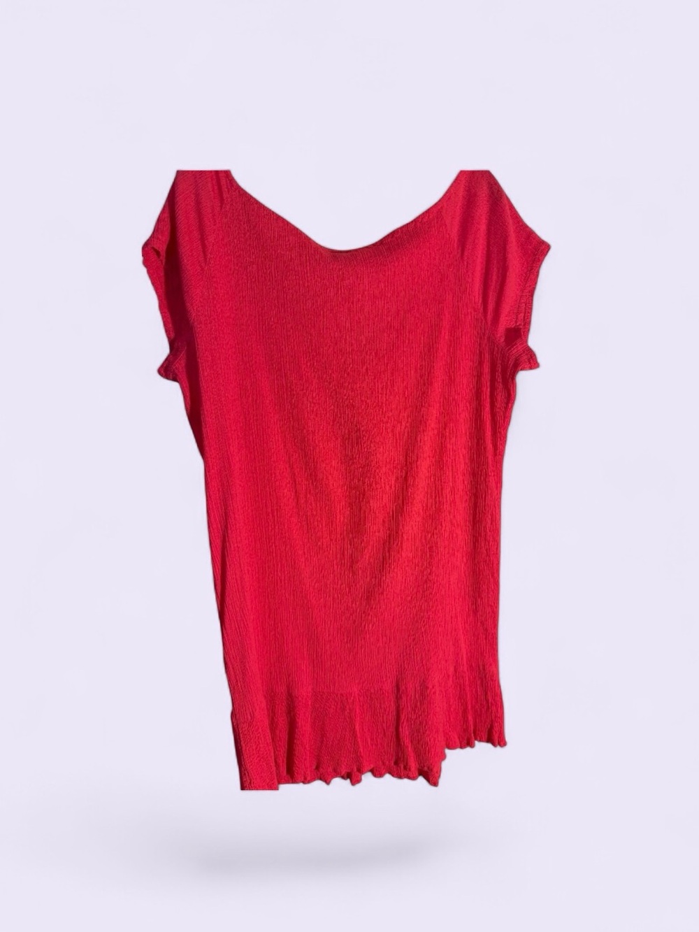 NWOT St John's Bay Fuchsia Cotton Gauze Textured Swim Cover Up/Dress Sz L